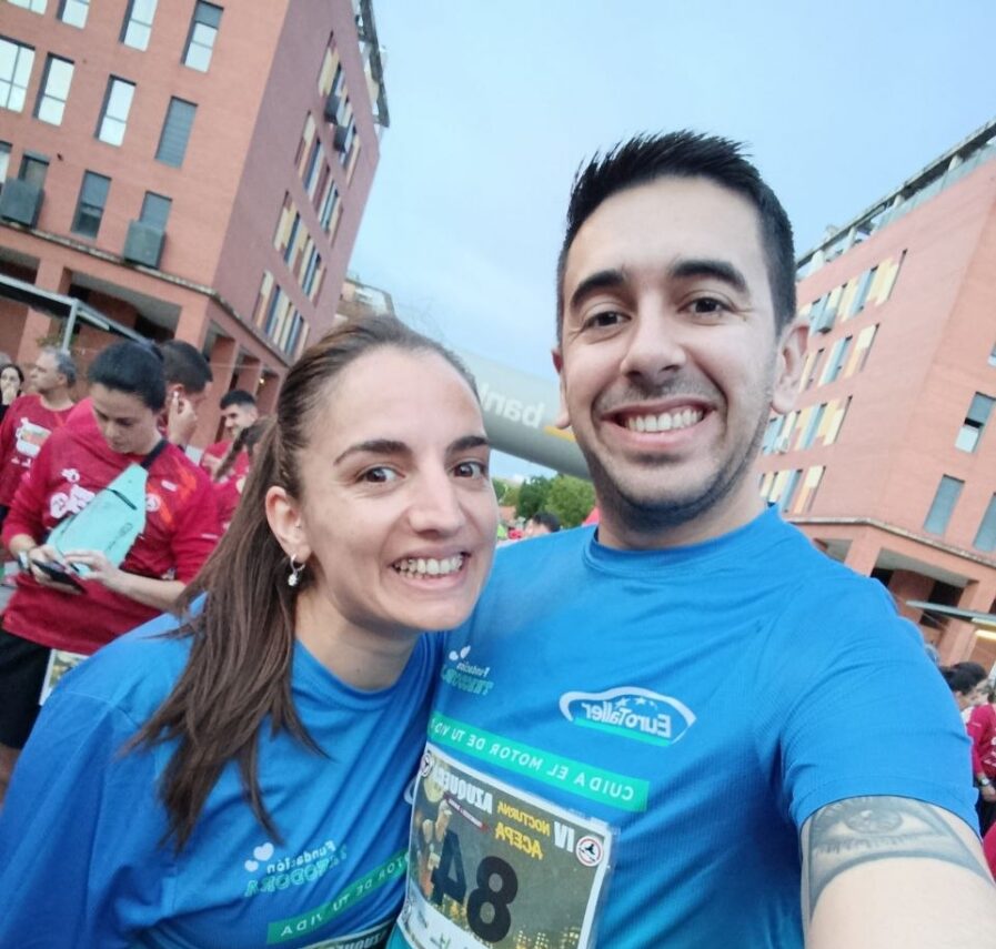 Marcos y Marta suman 20K nocturnos para Kilómetros por Sonrisas en la IV Nocturna de Azuqueca
